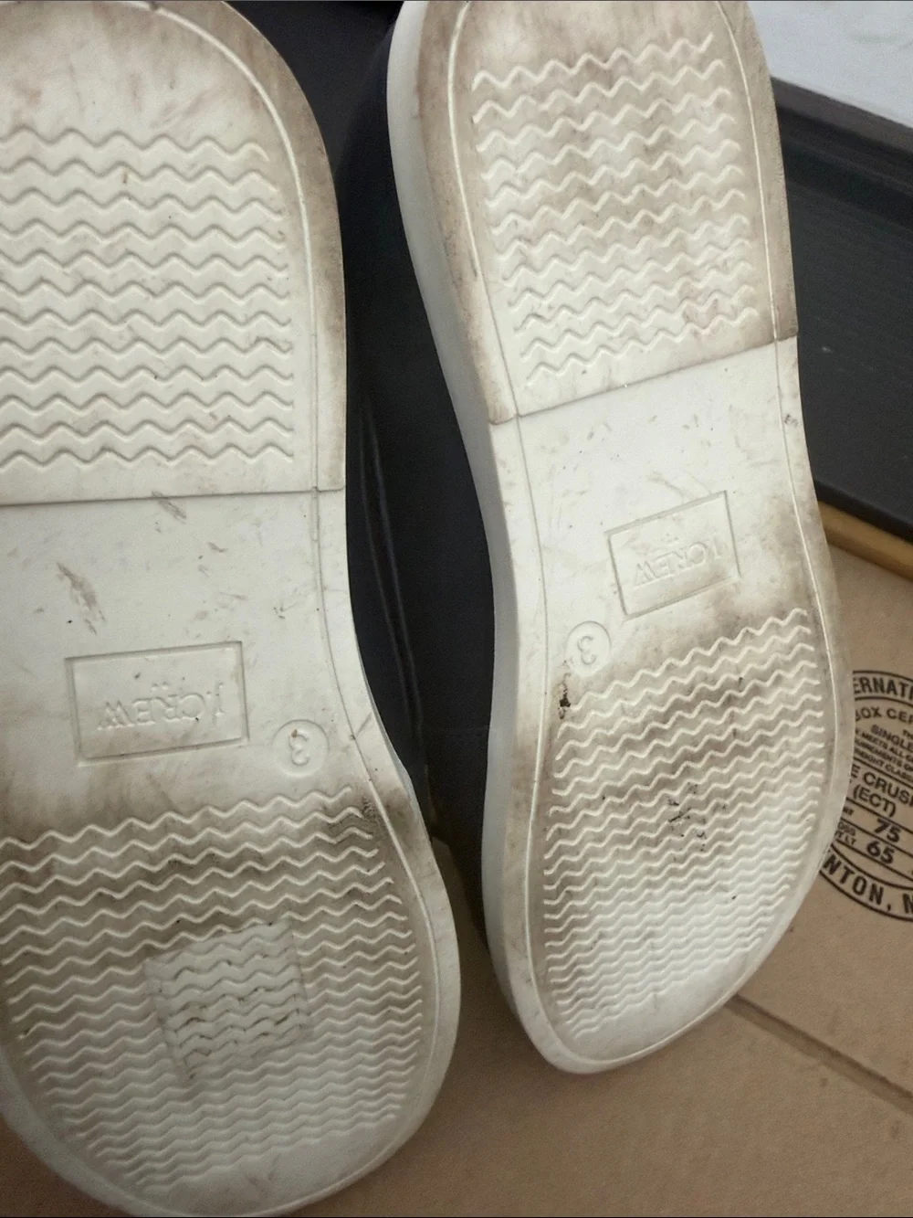 Kids Navy Blue Boat Shoes with White Sole